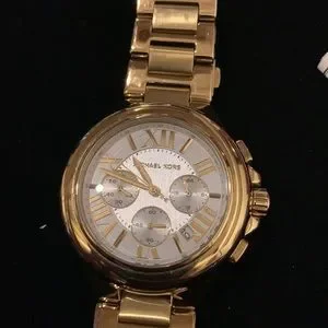 Michael Kors Gold Plated large chronograph watch with extra links.  Quartz MICHAEL KORS MK8494 MEN main image 4